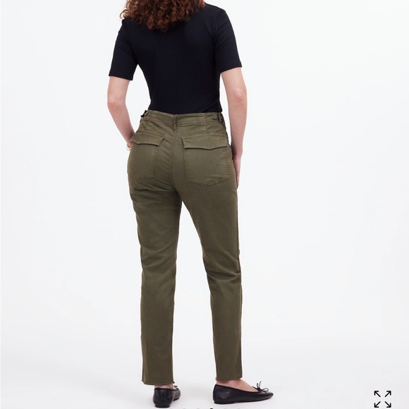 Madewell The Curvy Slim Straight Trouser Pant in Garment Dye - Size 32 - Picture 4 of 7